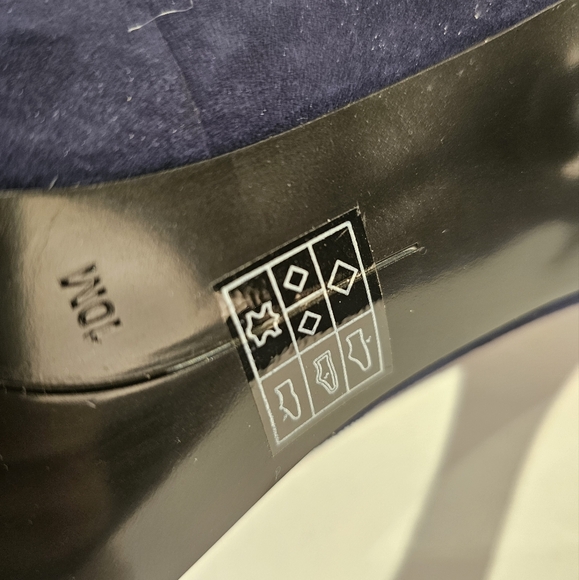 Nine West navy suede heel pumps shoes in size 10M US - Picture 7 of 8